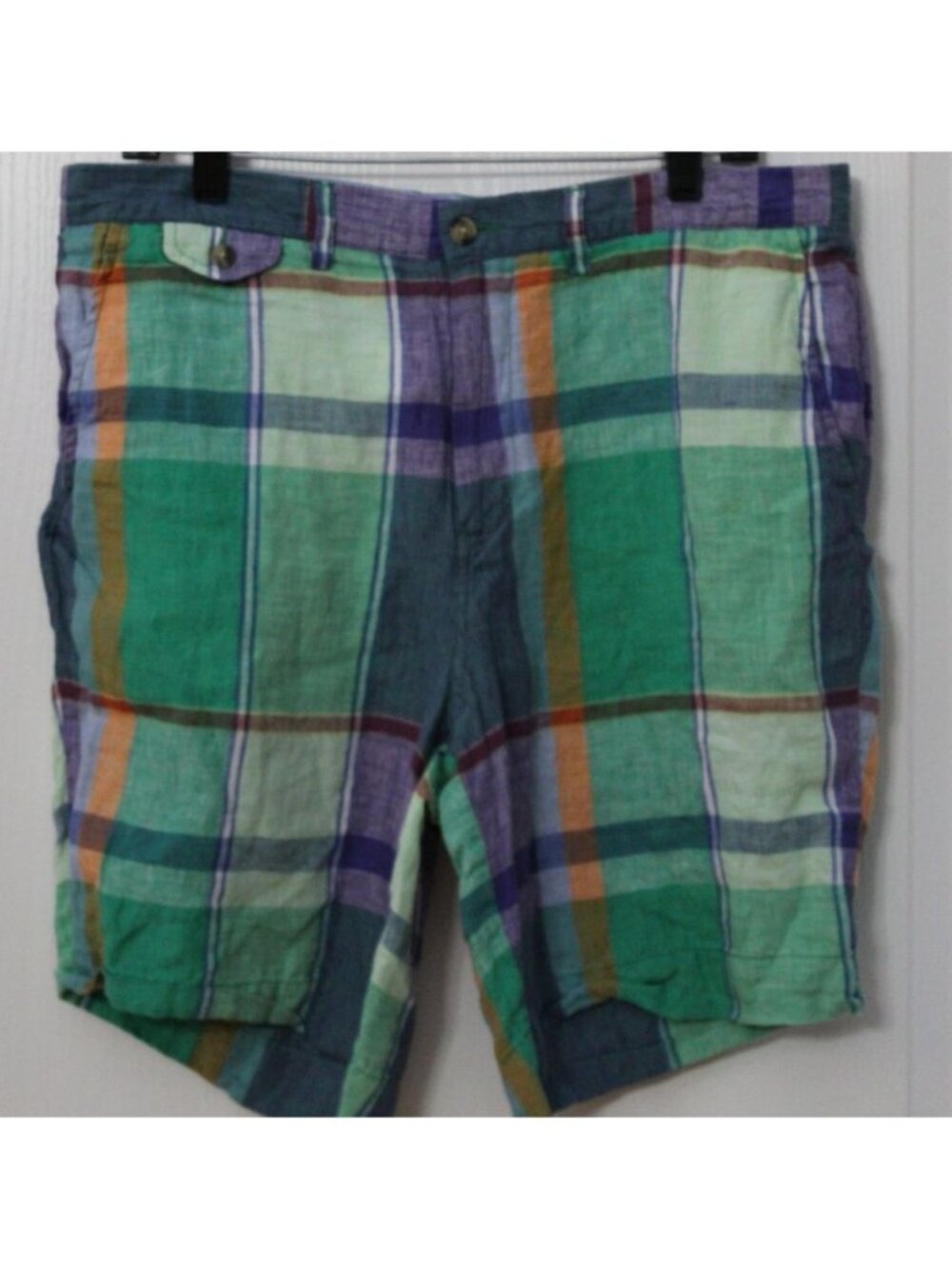 Polo Ralph Lauren 100% Linen Madras Shorts | Size 34 | Multicolor